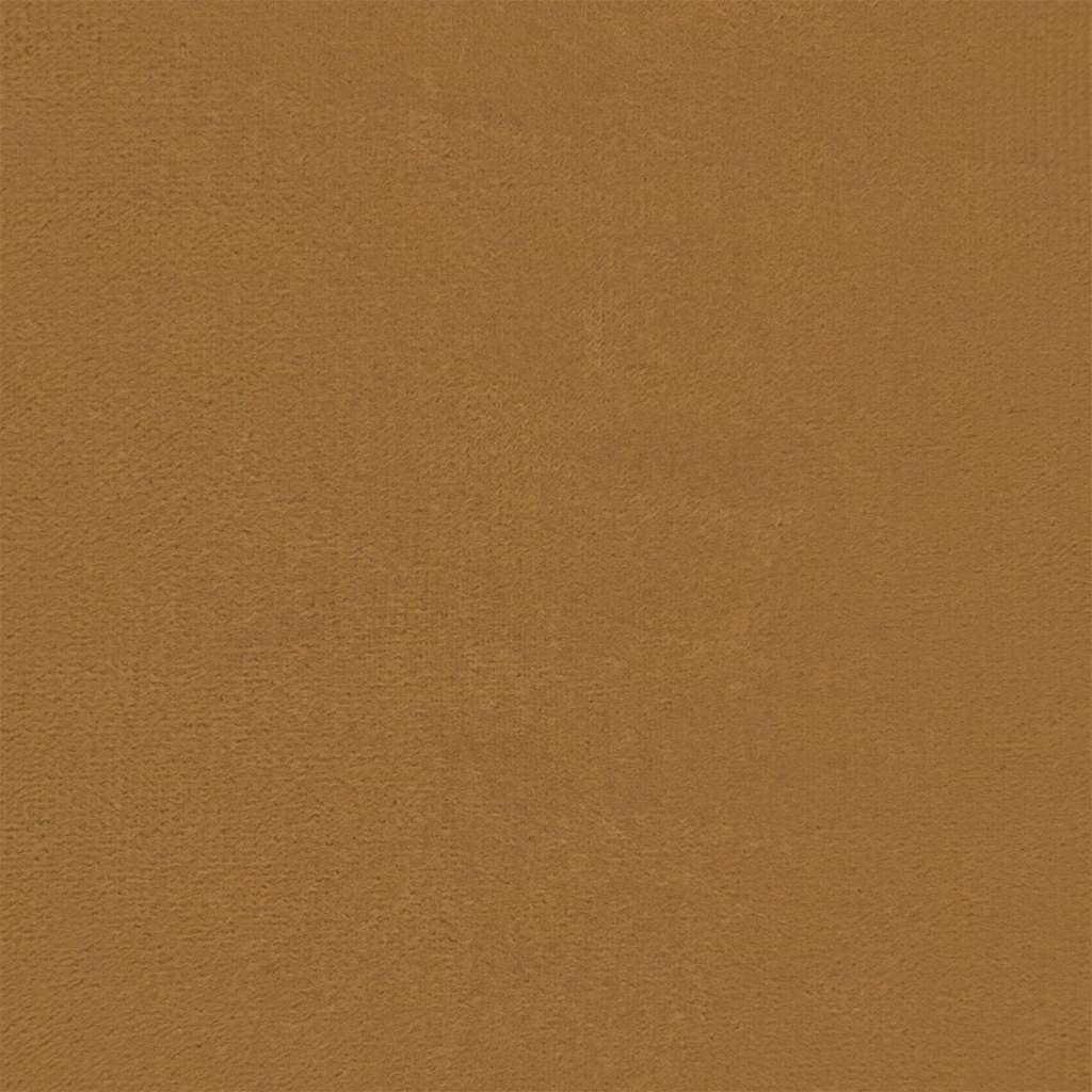 Stool Brown Velvet (100% polyester), rubber wood Compact Footrest