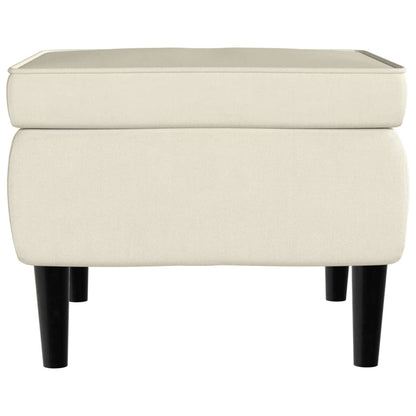 Stool Cream Velvet (100% polyester), rubber wood Compact Footrest