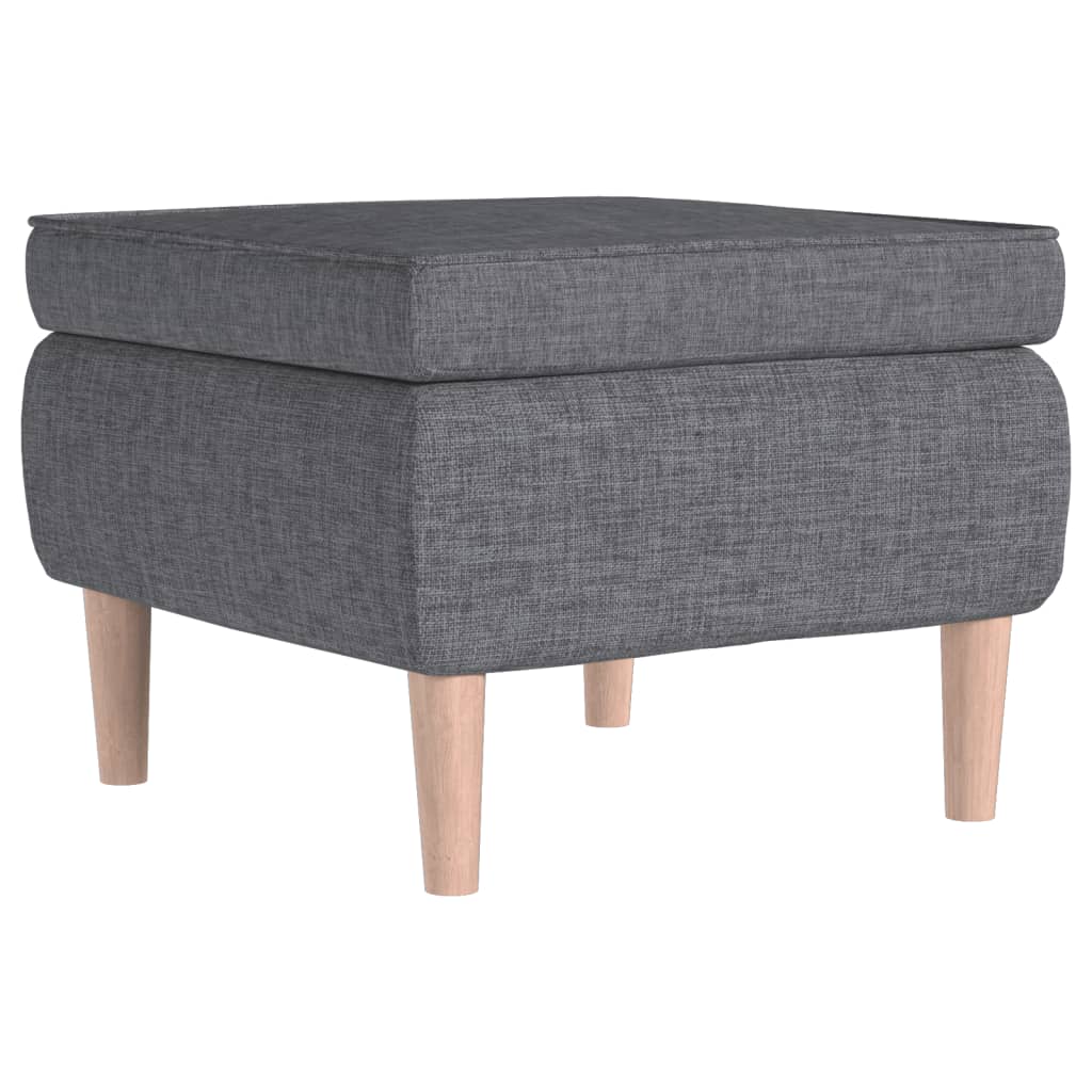 Stool Light grey Fabric (100% polyester), rubber wood Compact