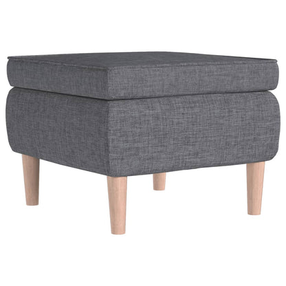 Stool Light grey Fabric (100% polyester), rubber wood Compact