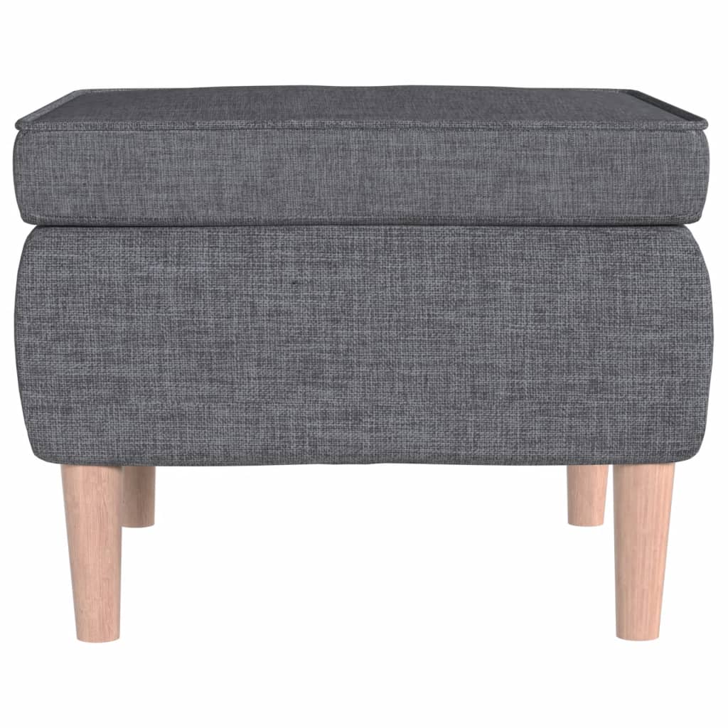 Stool Light grey Fabric (100% polyester), rubber wood Compact