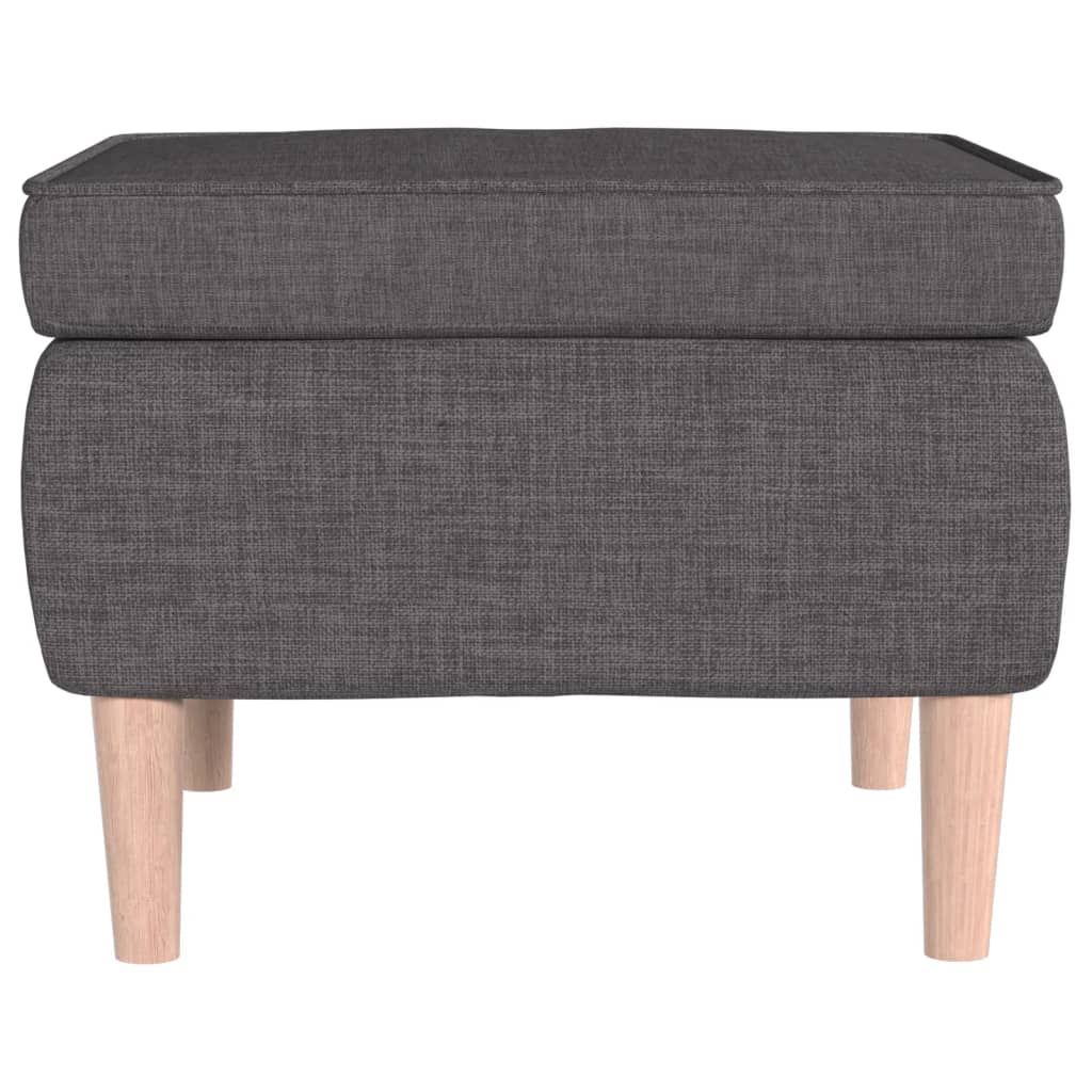 Stool Dark Grey Fabric (100% polyester), rubber wood Compact