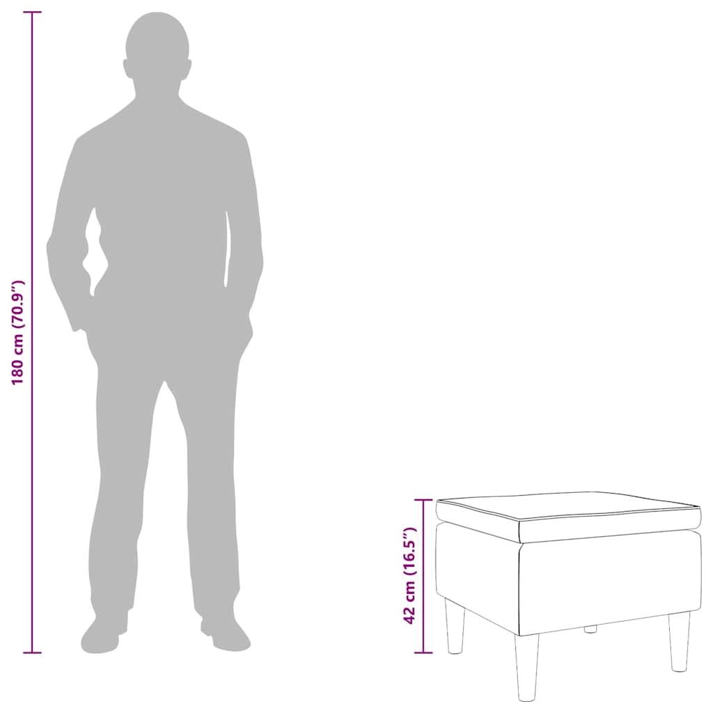 Stool Dark Grey Fabric (100% polyester), rubber wood Compact