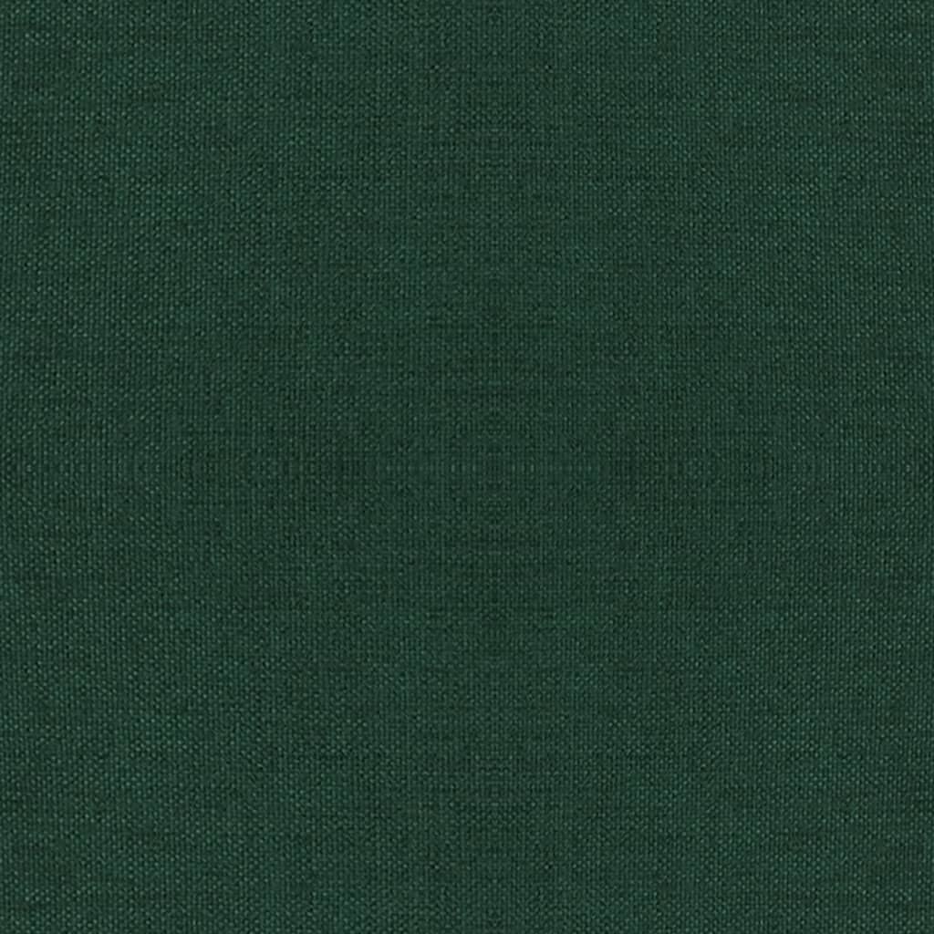 Stool Dark Green Fabric (Polyester), Rubber Wood Compact Footrest