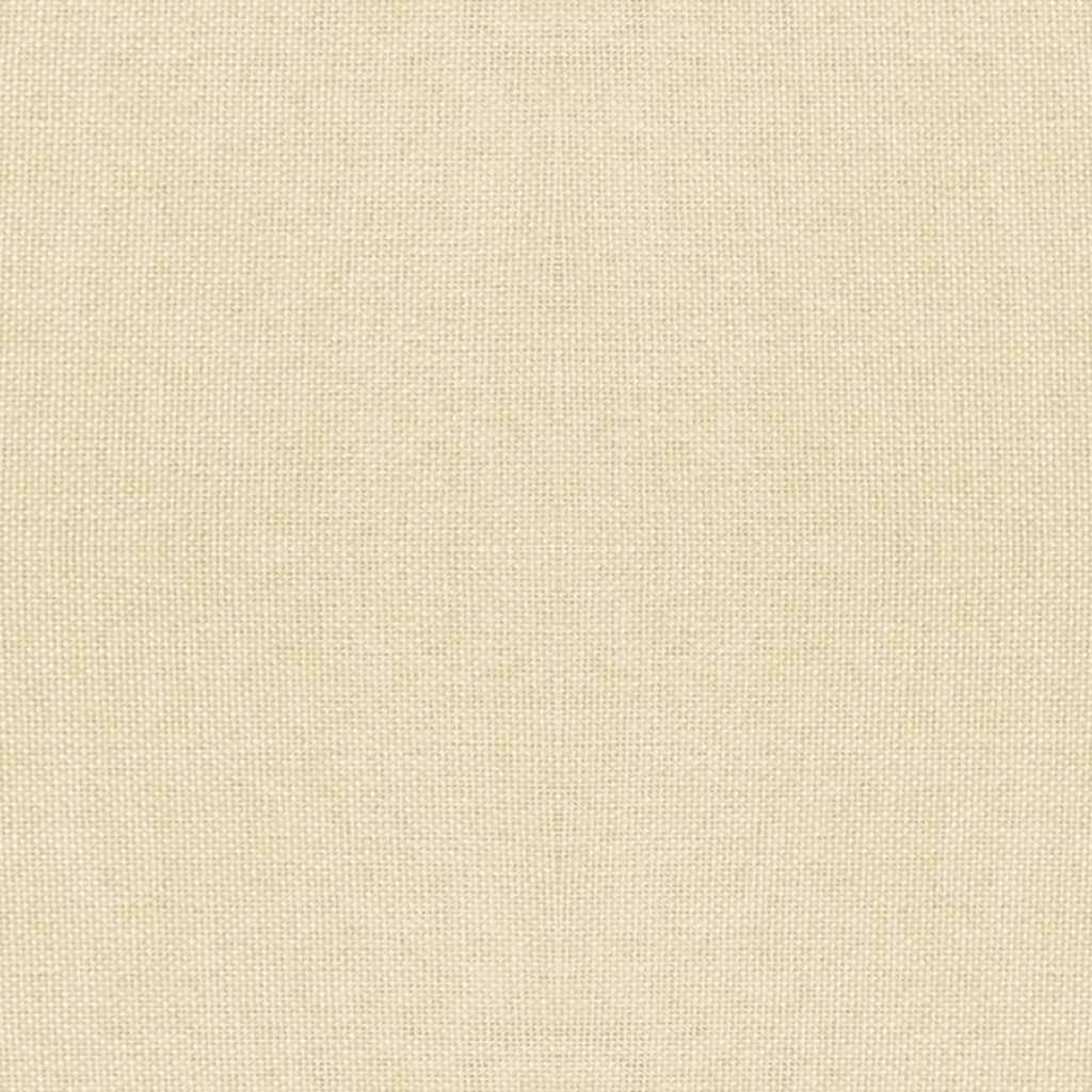 Stool Cream Polyester Medium Footrest Footstool Square