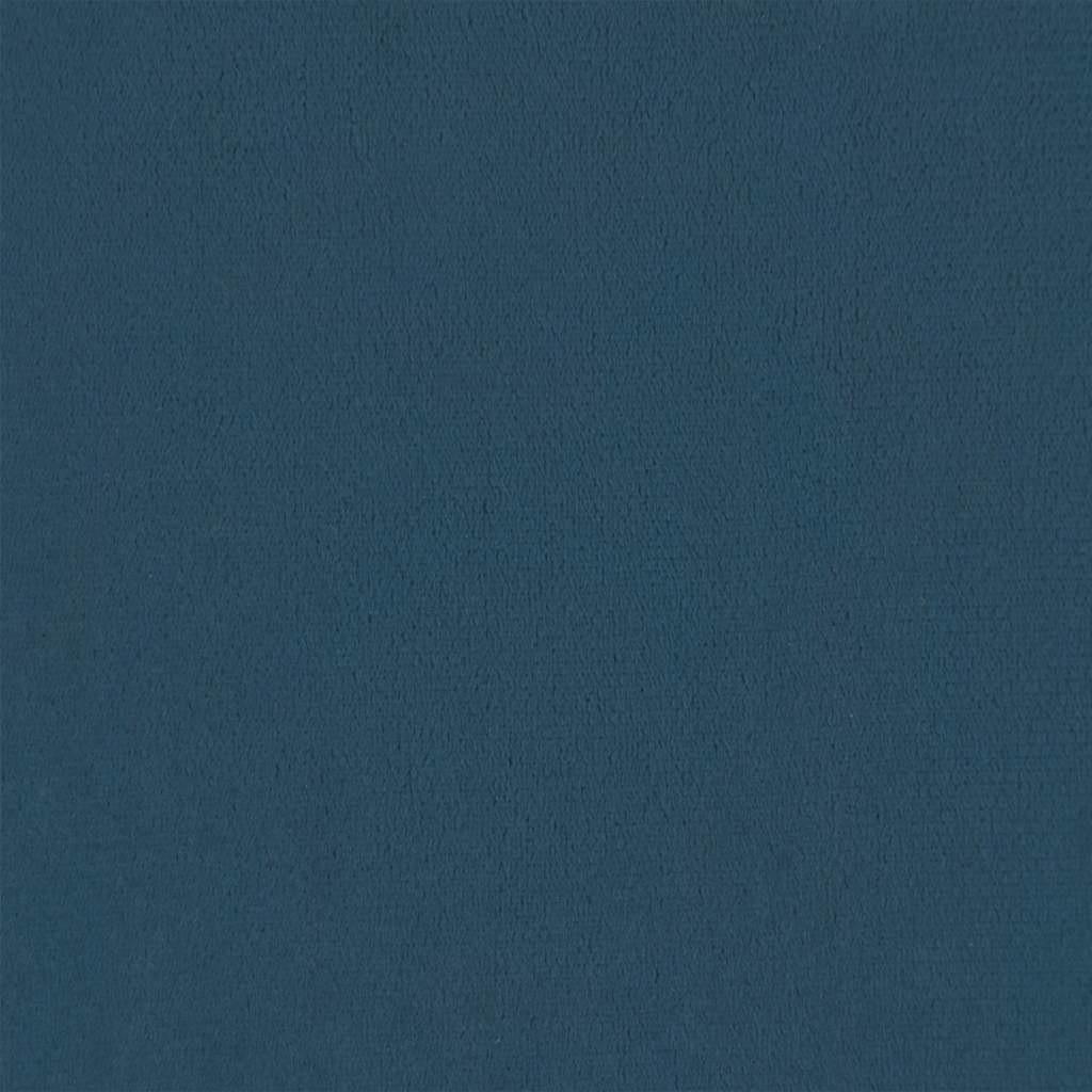 Stool Blue Velvet (100% polyester), rubber wood Compact Footrest