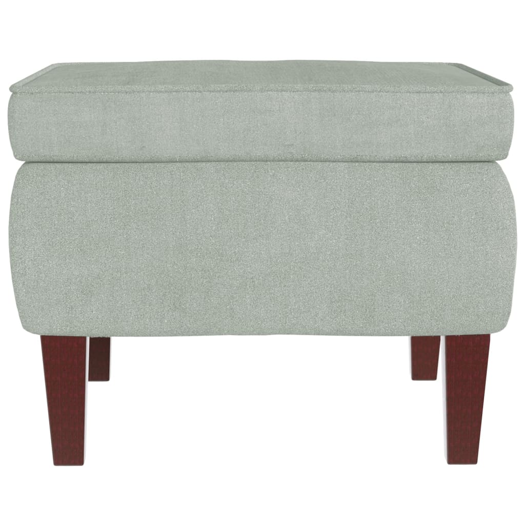 Stool Light Grey Velvet (100% polyester), rubber wood Stool