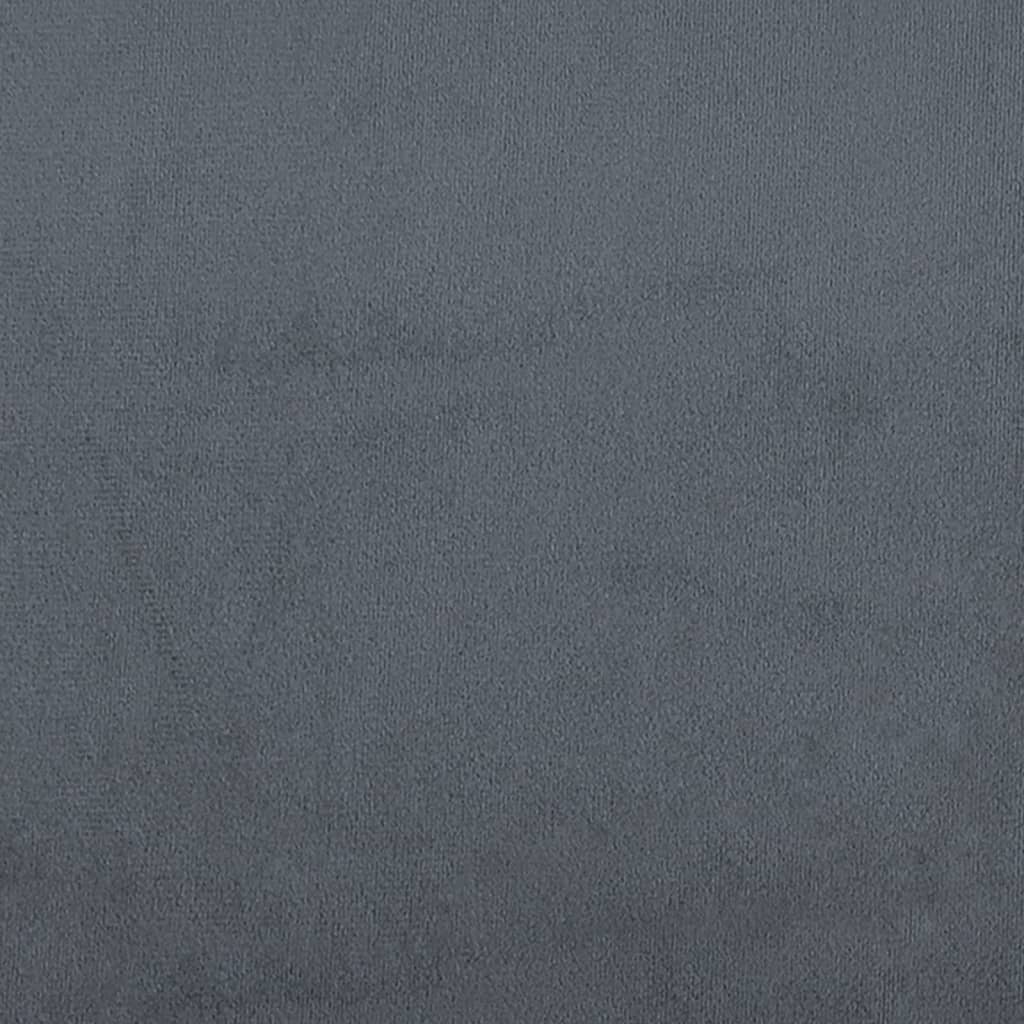 Stool Dark Grey Velvet (100% polyester), rubber wood Compact