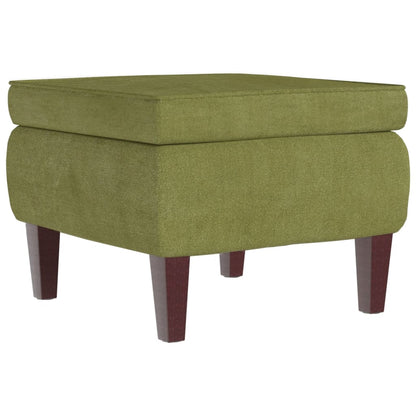 Stool Light Green Velvet Compact Simplistic Stool Square