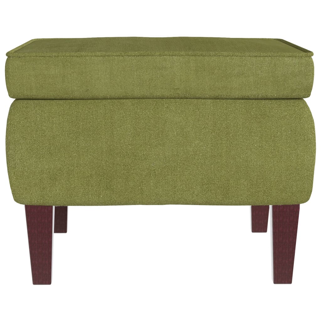 Stool Light Green Velvet Compact Simplistic Stool Square