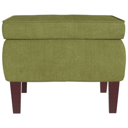 Stool Light Green Velvet Compact Simplistic Stool Square