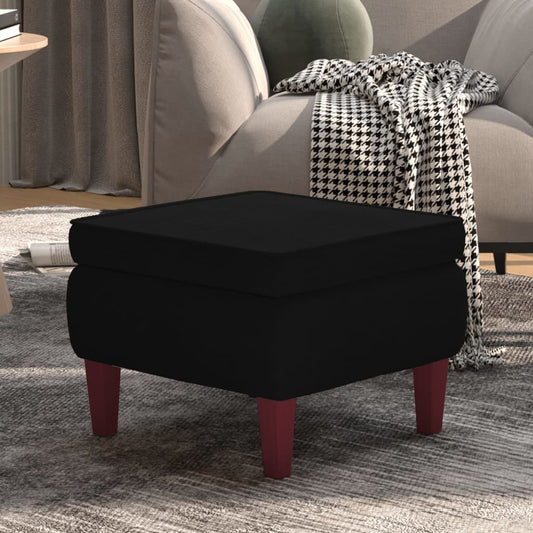 Stool Black Velvet Compact Appealing Design Stool Square