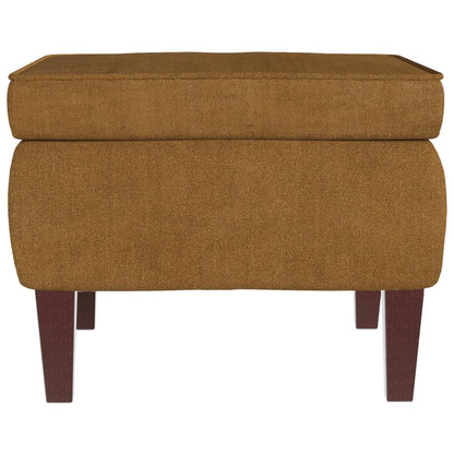 Stool Brown Velvet Medium Footrest Footstool Square Modern