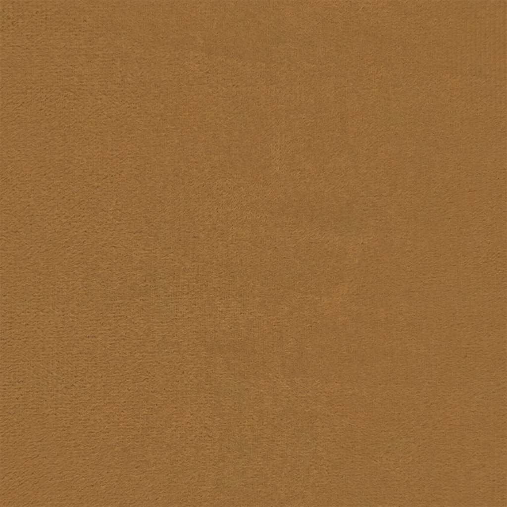 Stool Brown Velvet Medium Footrest Footstool Square Modern