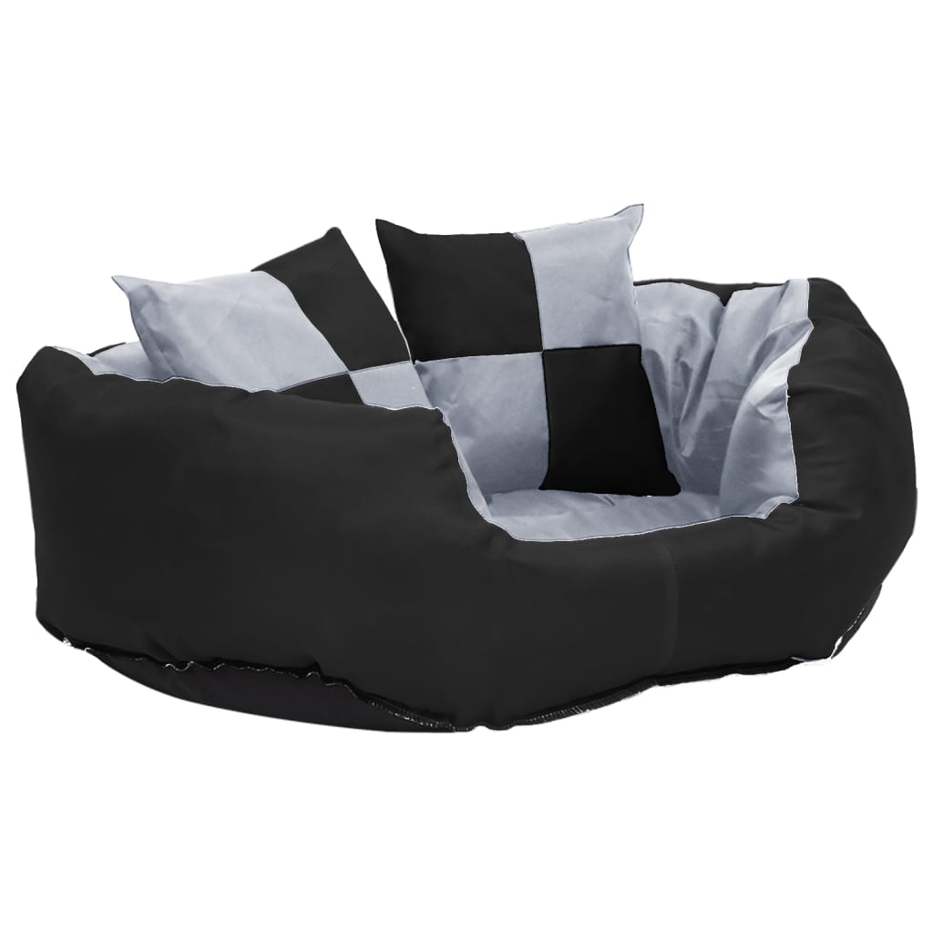 Dog Cushion Grey and Black 420D Oxford Fabric with PU Coating