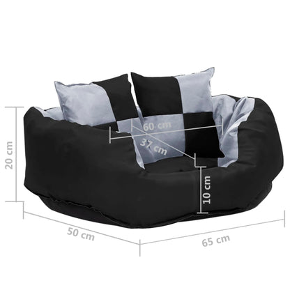 Dog Cushion Grey and Black 420D Oxford Fabric with PU Coating