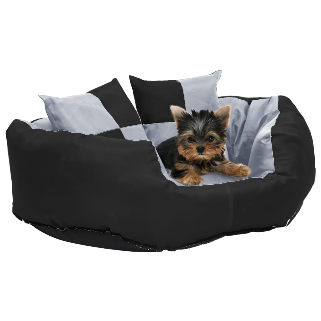 Dog Cushion Grey and Black 420D Oxford Fabric with PU Coating