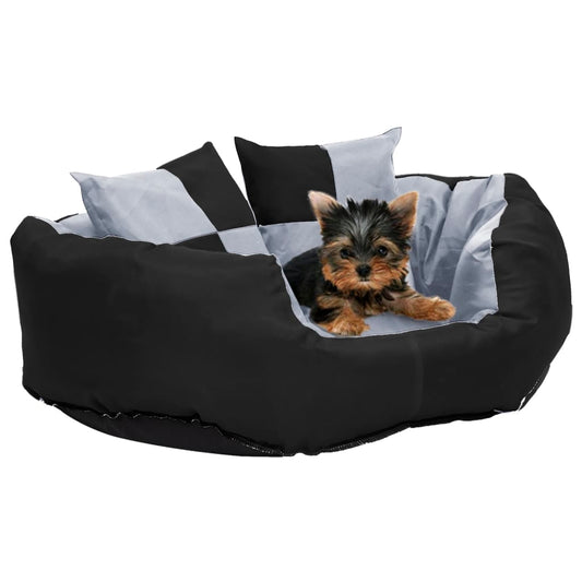 Dog Cushion Grey and Black 420D Oxford Fabric with PU Coating