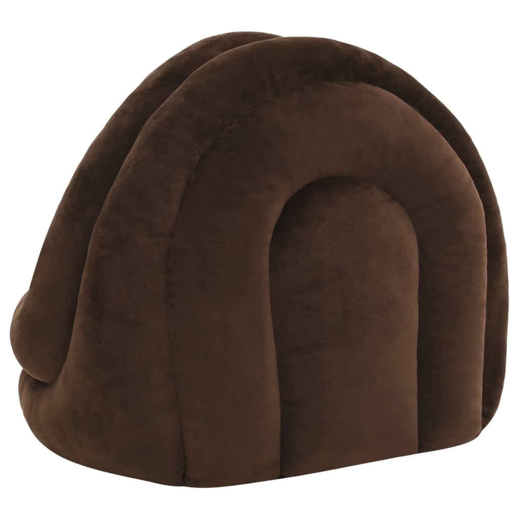 Cat Bed Brown and cream Fleece with PP cotton filling