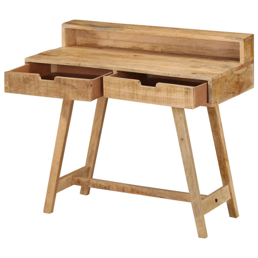 Desk 39.4"x17.7"x35.4" Solid Rough Mango Wood
