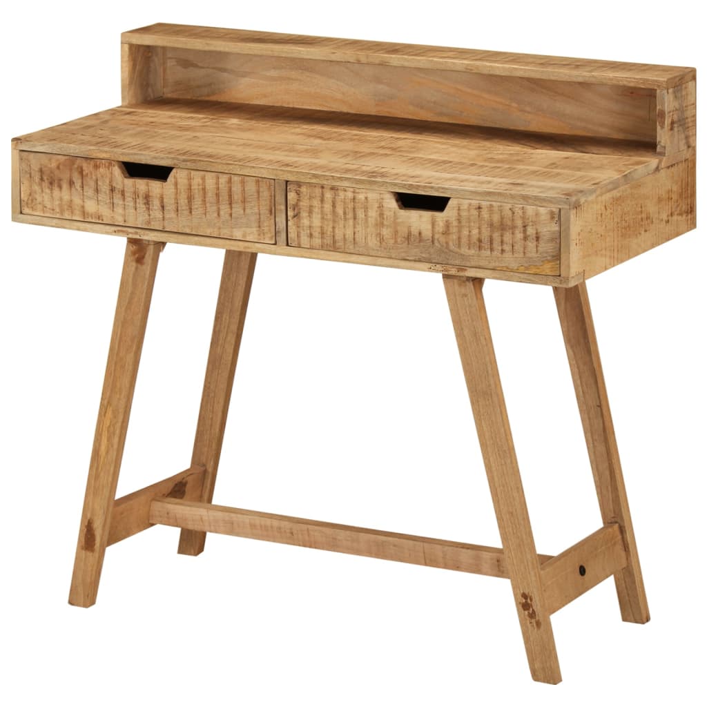 Desk 39.4"x17.7"x35.4" Solid Rough Mango Wood