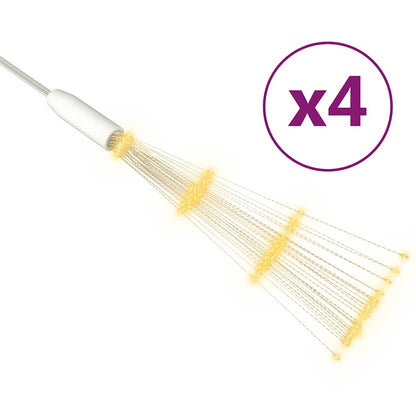 Outdoor Christmas Firecrack Lights 4pcs Warm White 7.9" 560 LEDs