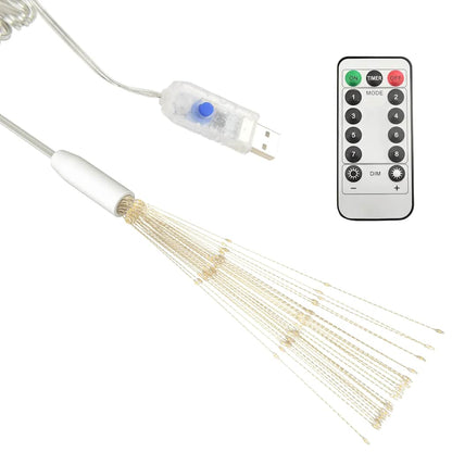Outdoor Christmas Firecrack Lights 4pcs Warm White 7.9" 560 LEDs
