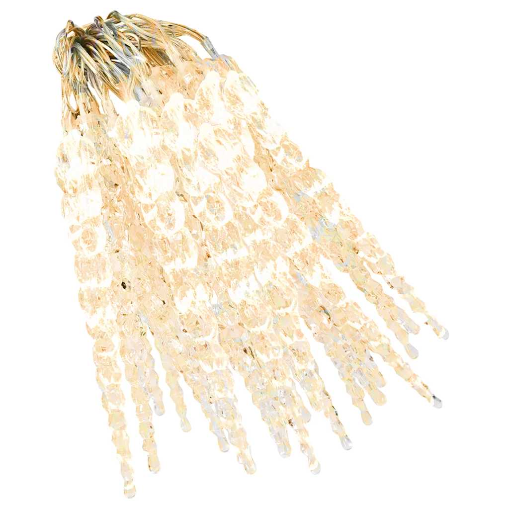 Christmas Icicle Lights 40 pcs Warm White Acrylic Remote Control