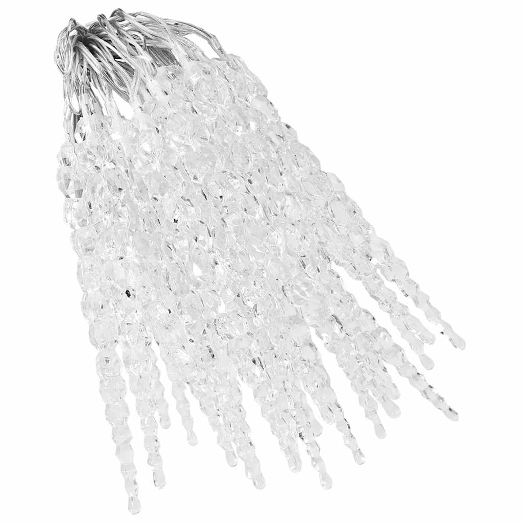 Christmas Icicle Lights 40 pcs Cold White Acrylic Remote Control