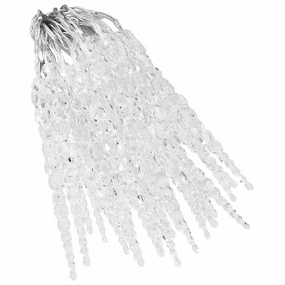 Christmas Icicle Lights 40 pcs Cold White Acrylic Remote Control