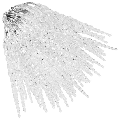 Christmas Icicle Lights 100 pcs Warm White Acrylic