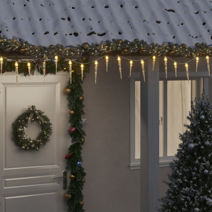 Christmas Icicle Lights 100 pcs Warm White Acrylic
