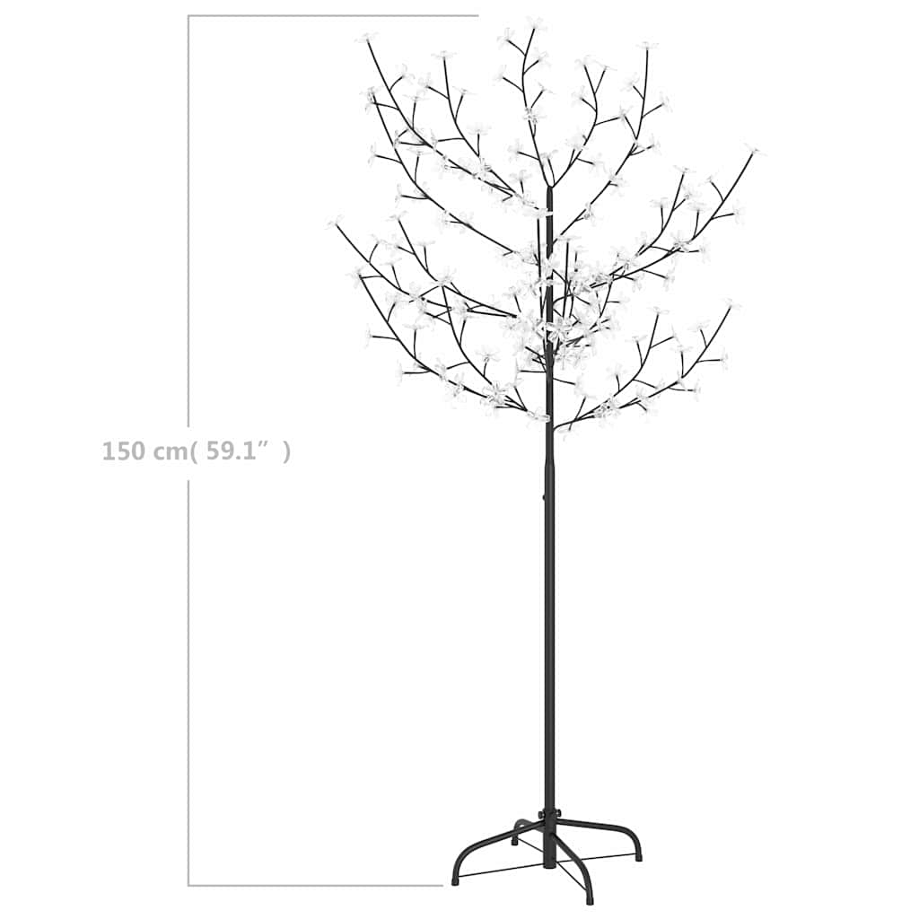 Christmas Tree 120 LEDs Warm White Light Cherry Blossom 5 ft