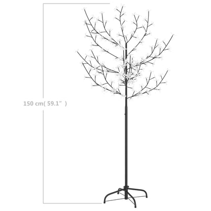 Christmas Tree 120 LEDs Cold White Light Cherry Blossom 5 ft