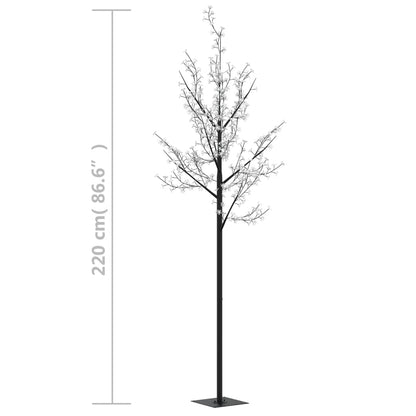 Christmas Tree 220 LEDs Colorful Light Cherry Blossom 7 ft