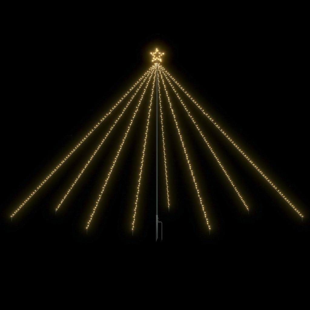 LED Christmas Waterfall Tree Lights Indoor Outdoor 400 LEDs 8 ft