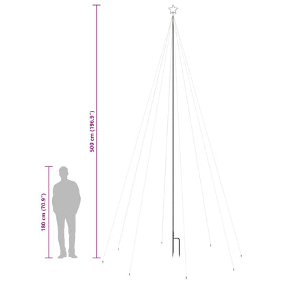 LED Christmas Tree Indoor Outdoor 800 LEDs Blue 16.4‘