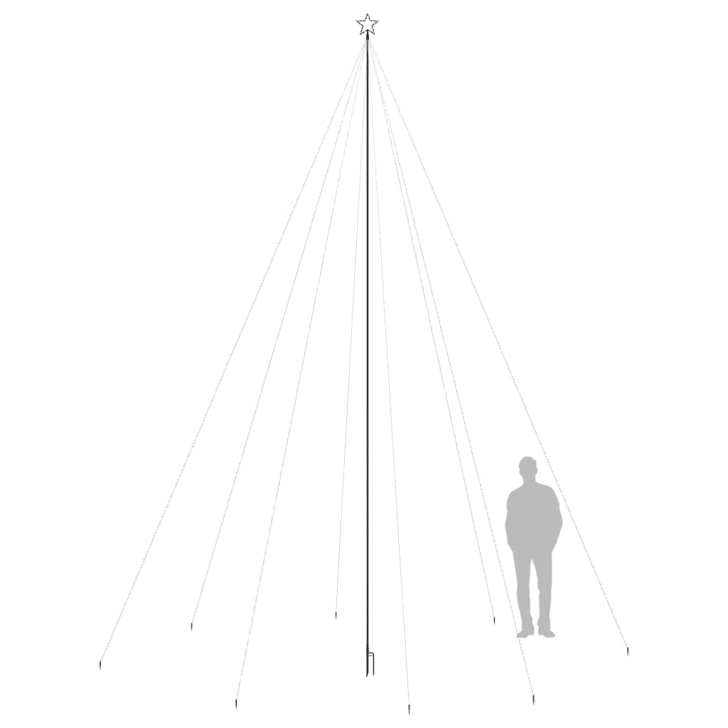 LED Christmas Tree Indoor Outdoor 1300 LEDs Cold White 26.2‘