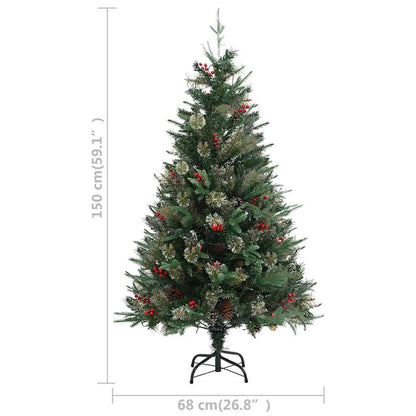 Christmas Tree Green PVC 59.1 in tall Foldable Christmas Tree