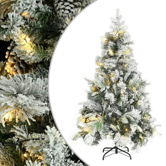 Christmas Tree Green and white PVC Medium Cone-shaped