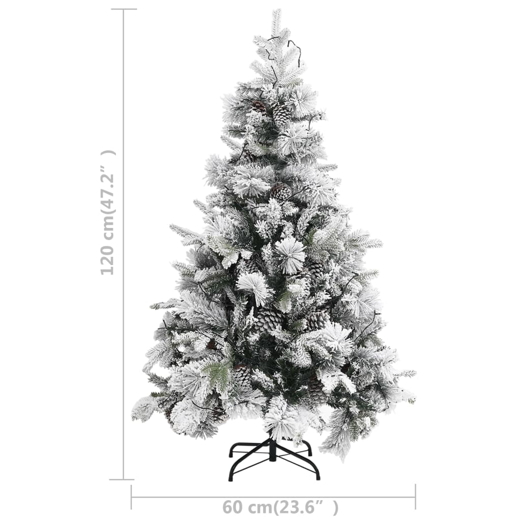 Christmas Tree Green and white PVC Medium Cone-shaped