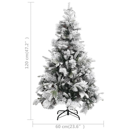 Christmas Tree Green and white PVC Medium Cone-shaped
