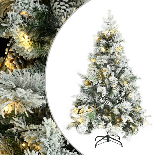 Christmas Tree Green and white PVC, PE, Steel 5 ft