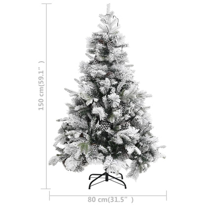 Christmas Tree Green and white PVC, PE, Steel 5 ft