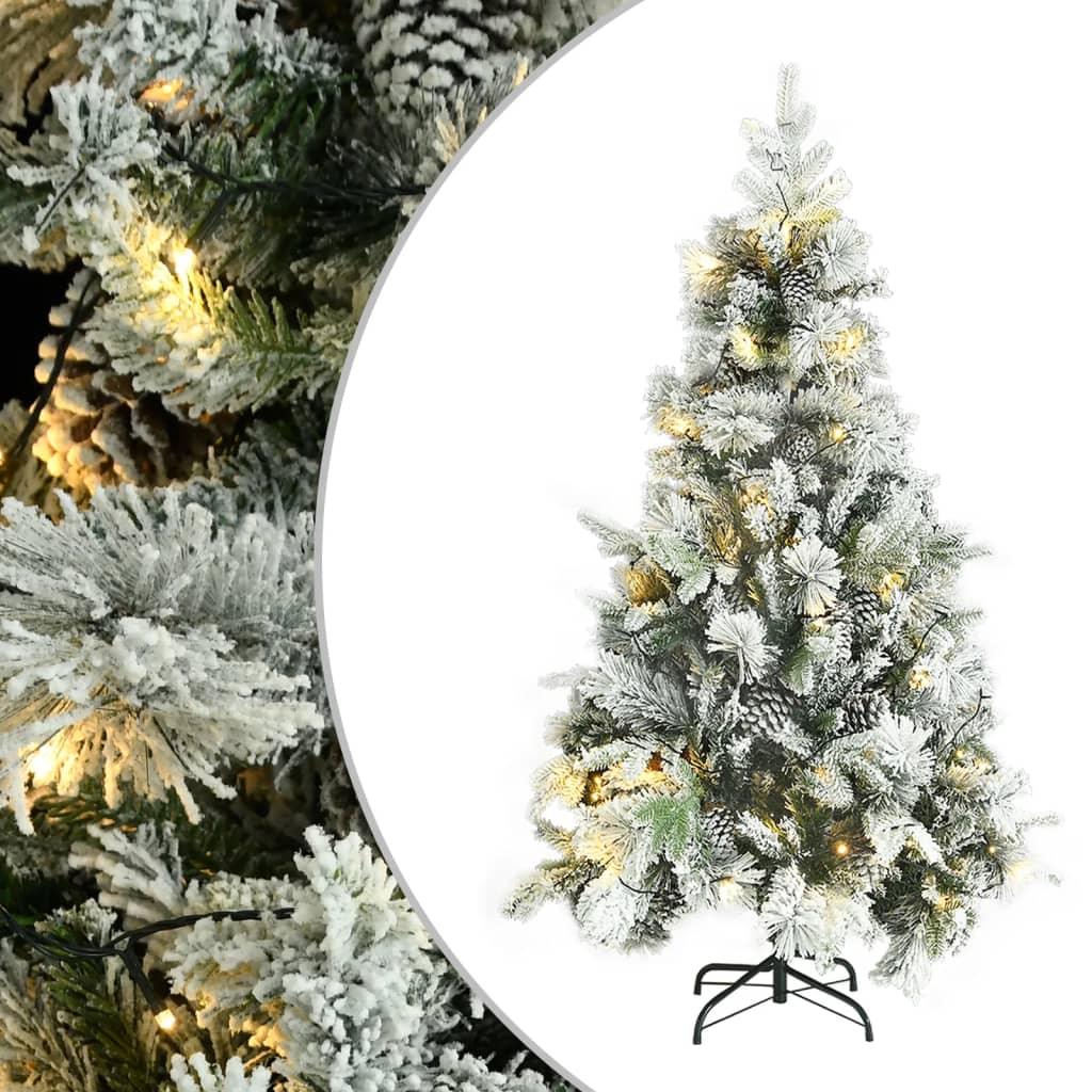 Christmas Tree Green and white PVC, PE, Steel 76.8 in