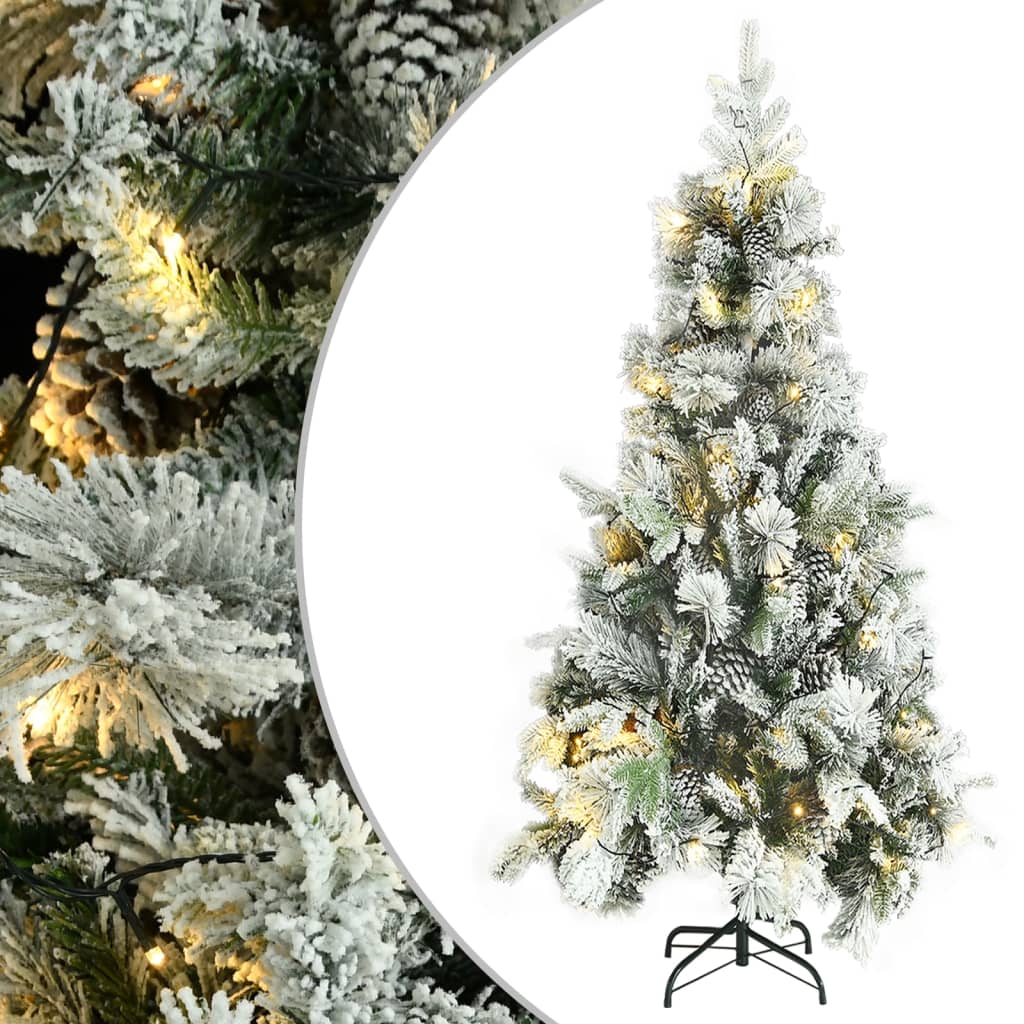 Christmas Tree Green and White PVC, PE, Steel Large