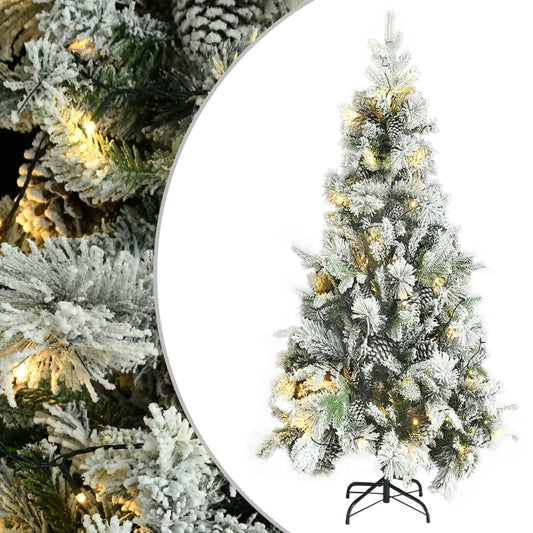 Christmas Tree Green and White PVC, PE, Steel Large