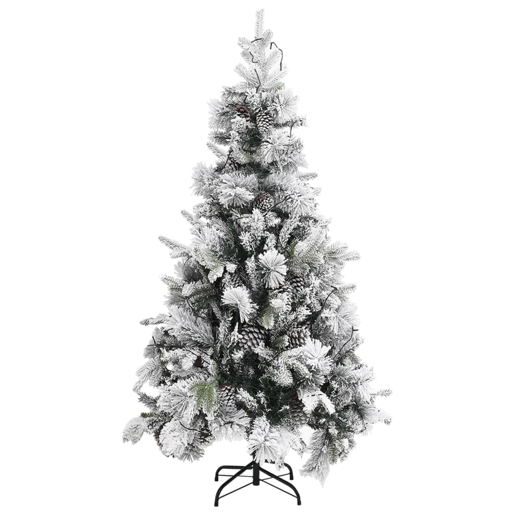 Christmas Tree Green and White PVC, PE, Steel Large