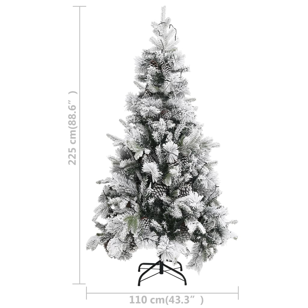 Christmas Tree Green and White PVC, PE, Steel Large