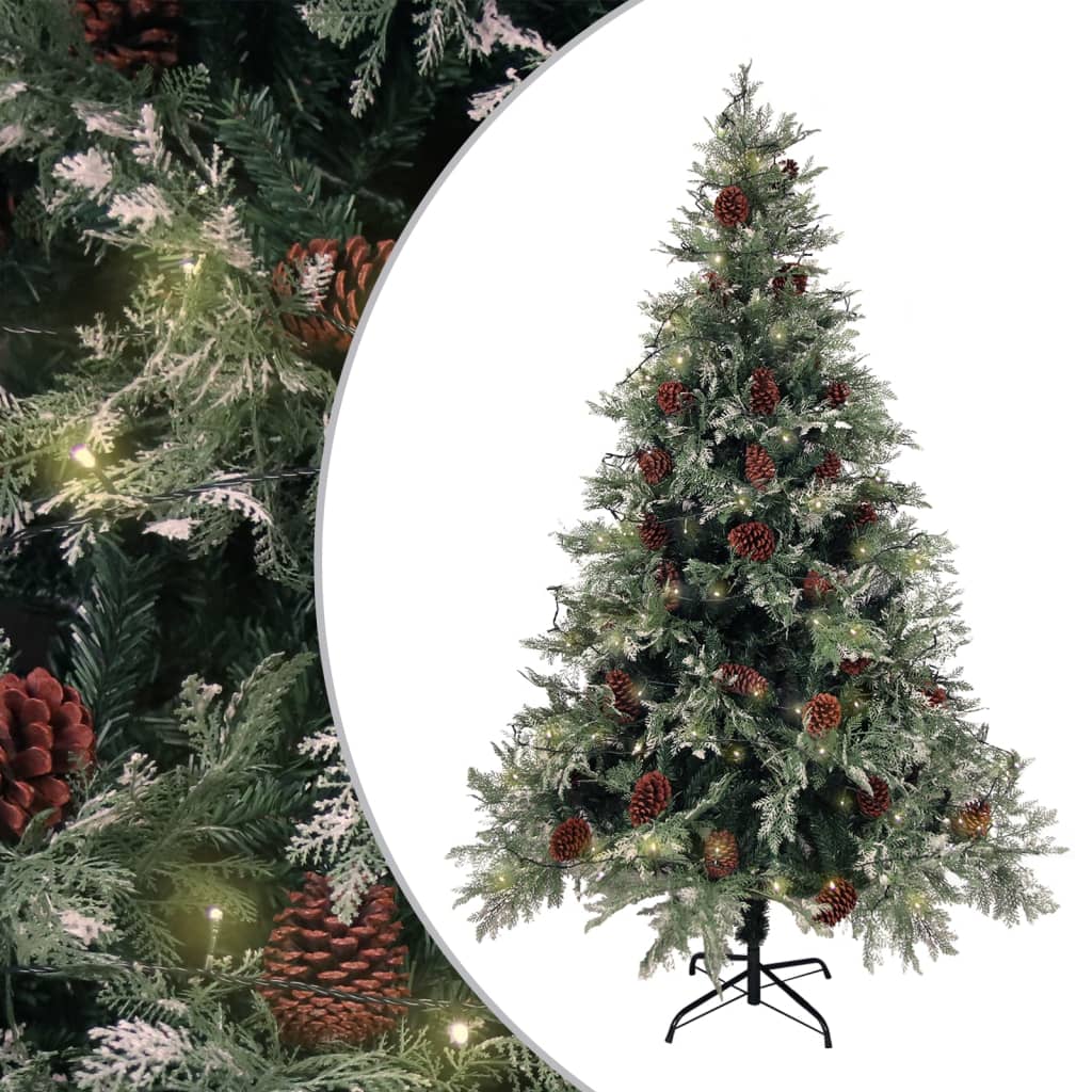 Christmas Tree Green and white PVC, PE, Steel 47.2 in height